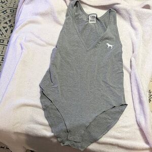 PINK Victoria's Secret Gray Bodysuit